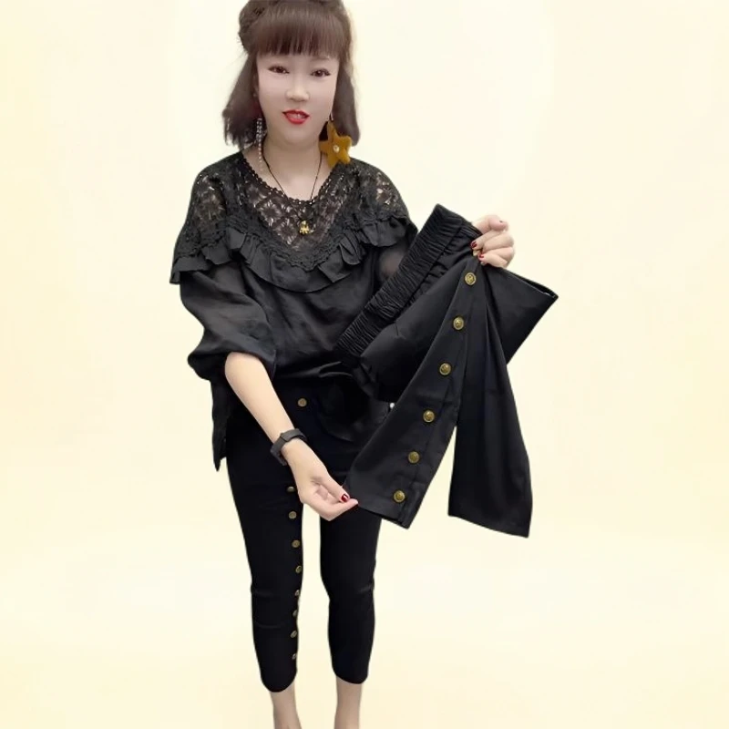 2025夏季新款侧边多扣纸皮九分裤小众高级感遮肚子显瘦减龄女裤潮