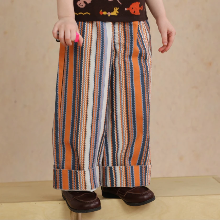 允儿妈女童姐妹款条纹休闲裤宝宝儿童春季时髦长裤裤子