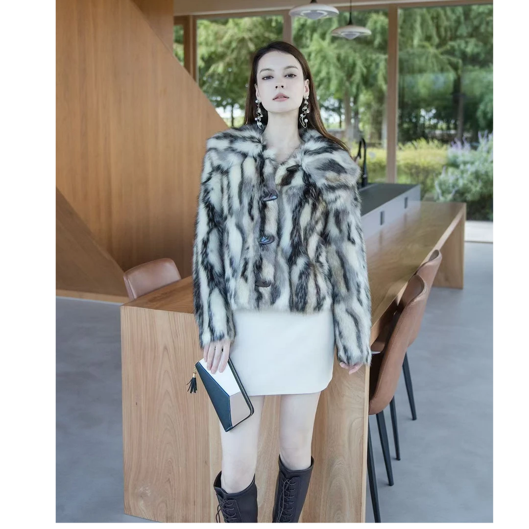 【钻石姐专享】复古韩版豹纹外套女冬季时尚新款