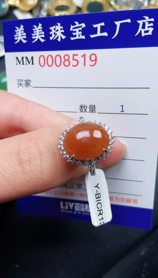 翡翠银S925镶嵌颈饰8519