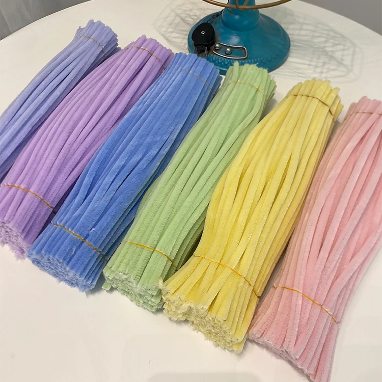 安绕加密扭扭棒马卡龙色特密毛条自制花束diy材料包儿童益智手工