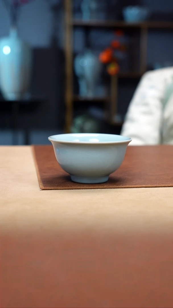 【闪购商品】摆件珑匠天青支钉揽月杯