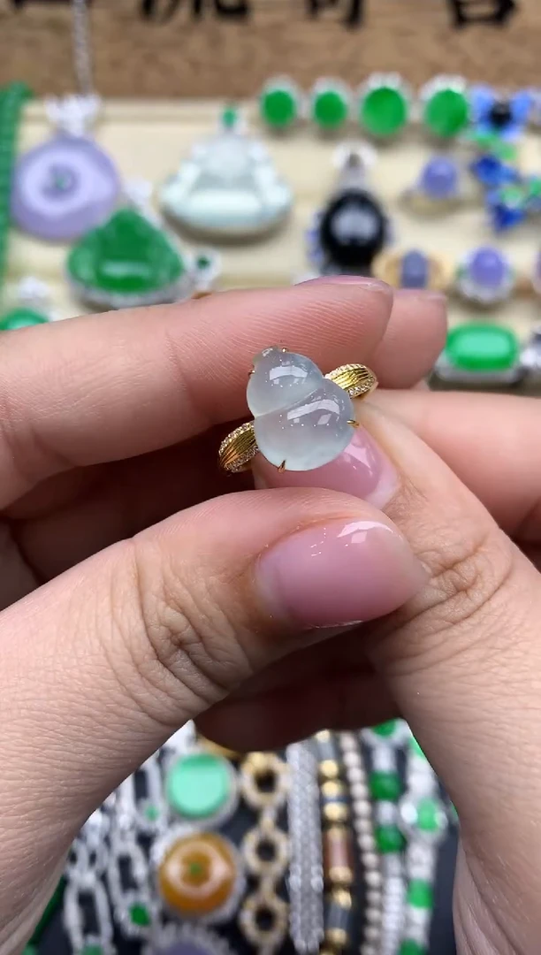 【闪购商品】翡翠戒指18K金镶嵌174-中国好珍宝