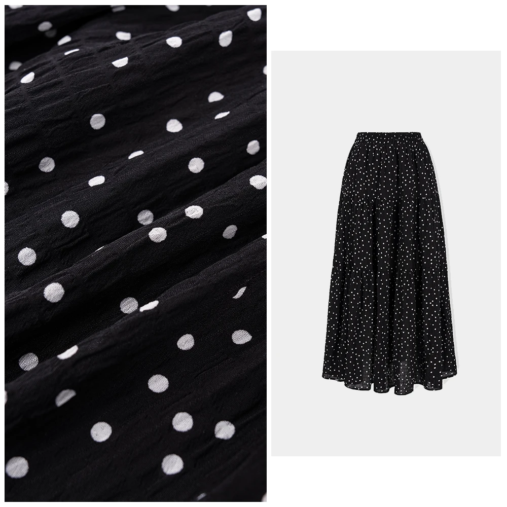 波点裙 |  通勤设计感碎花半身裙DM990051显瘦松紧腰半裙