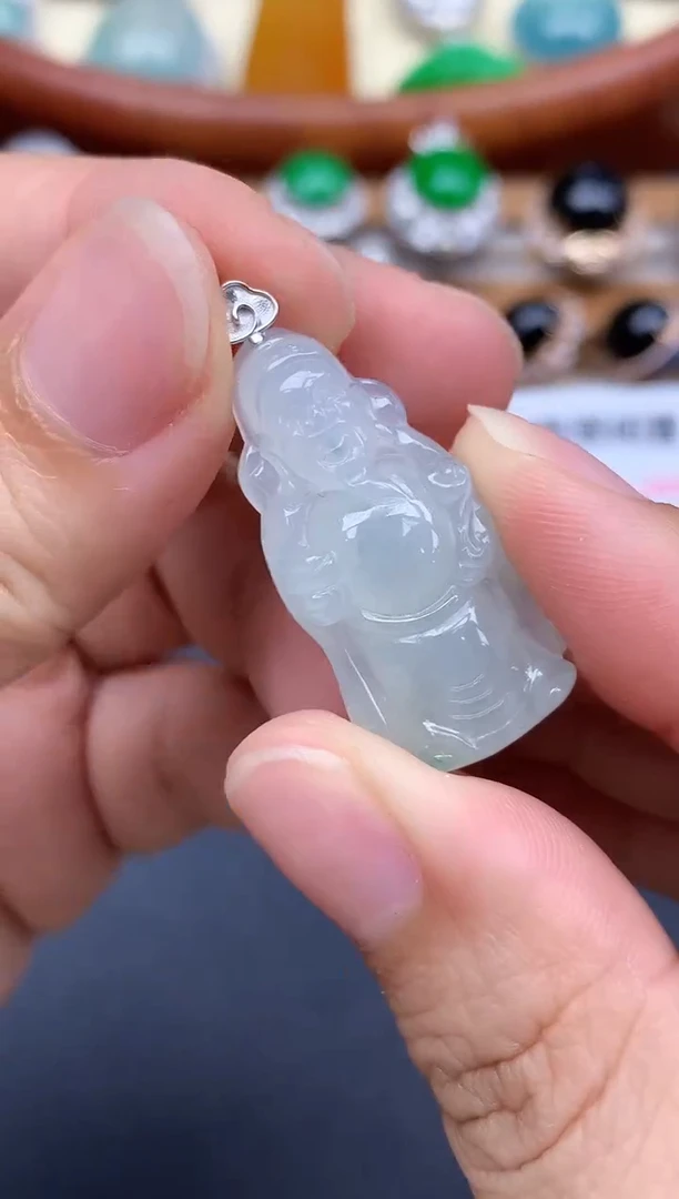 颈饰18K金镶嵌翡翠11-中国好珍宝