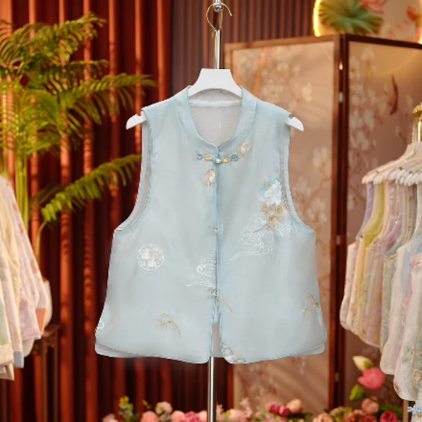 [芳华里 马甲]新中式国风女士绣花新款马甲