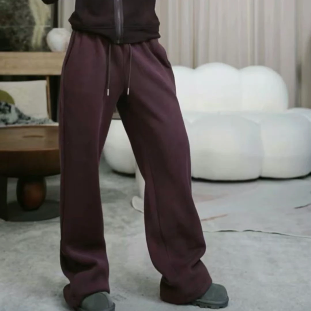 infobyfive福利冬季新款懒人墩墩厚实加绒卫裤运动裤2DK0604