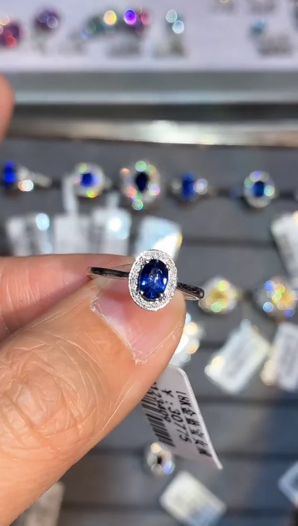 戒指蓝宝石18K金镶嵌【闪购】0.72ct/同步展会价