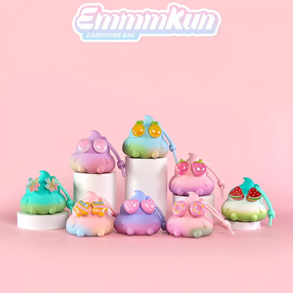 【代拆】正品现货Emmmkun雪宝耳机收纳包盲盒盲盒收纳小包挂