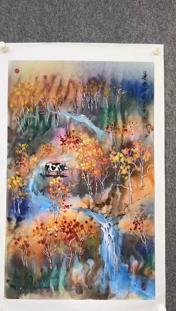 国画王忠权-5平尺-国画作品-yz