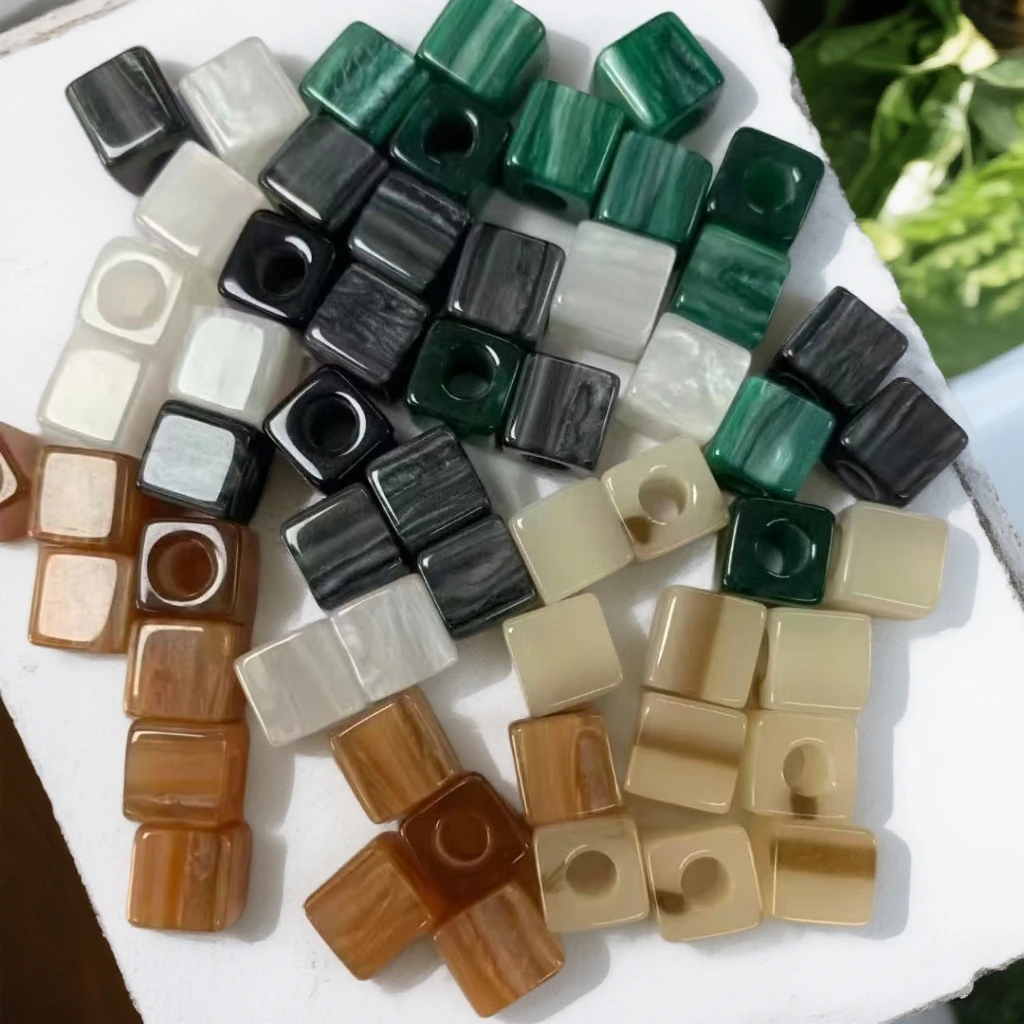 树脂亚克力炫彩多样化水滴方块圆珠手工DIY制作材料配件