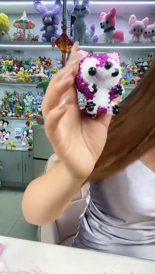 玻璃0149卡4水晶小狐狸材料包1套紫罗兰