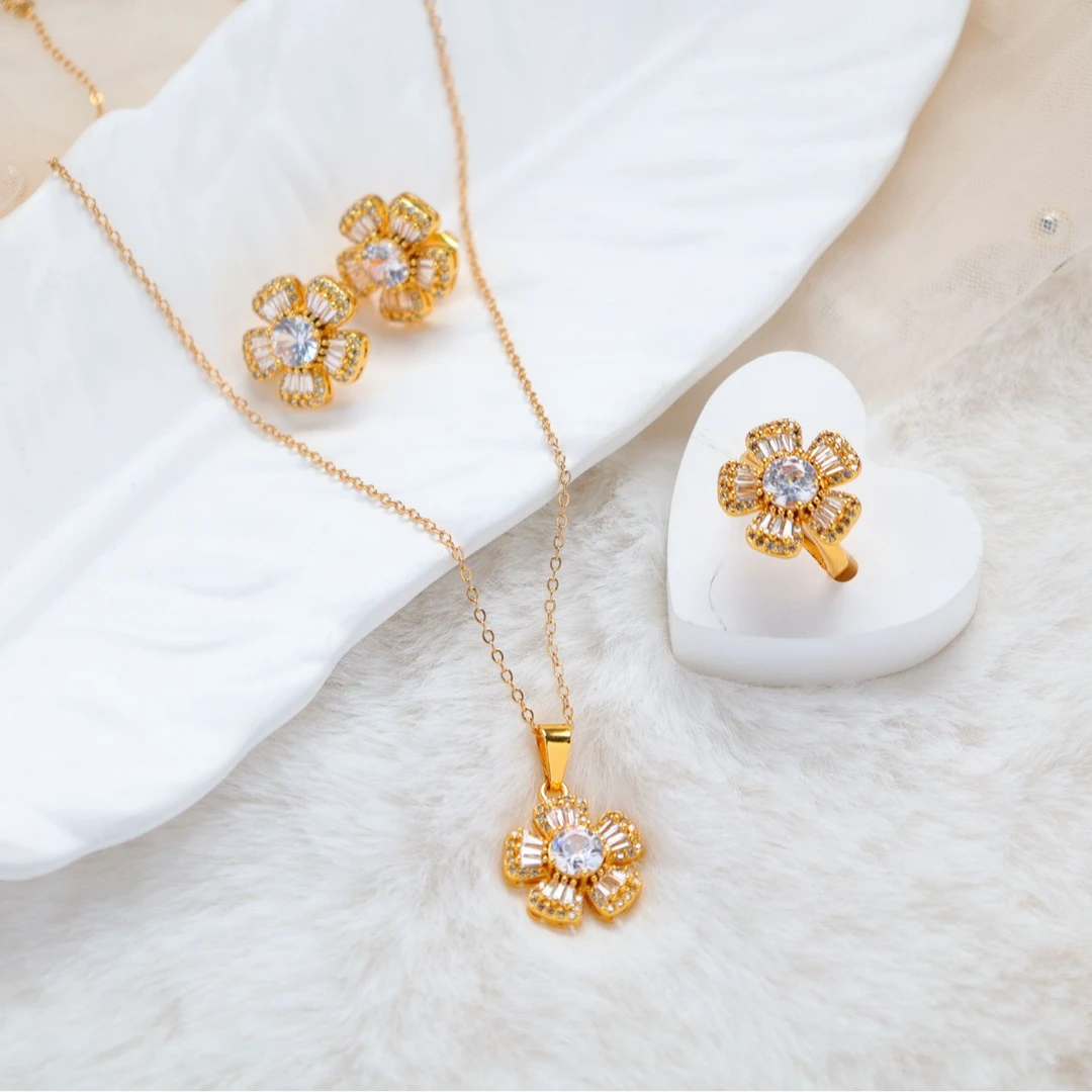 铜合金项链 3058时尚首饰三件套