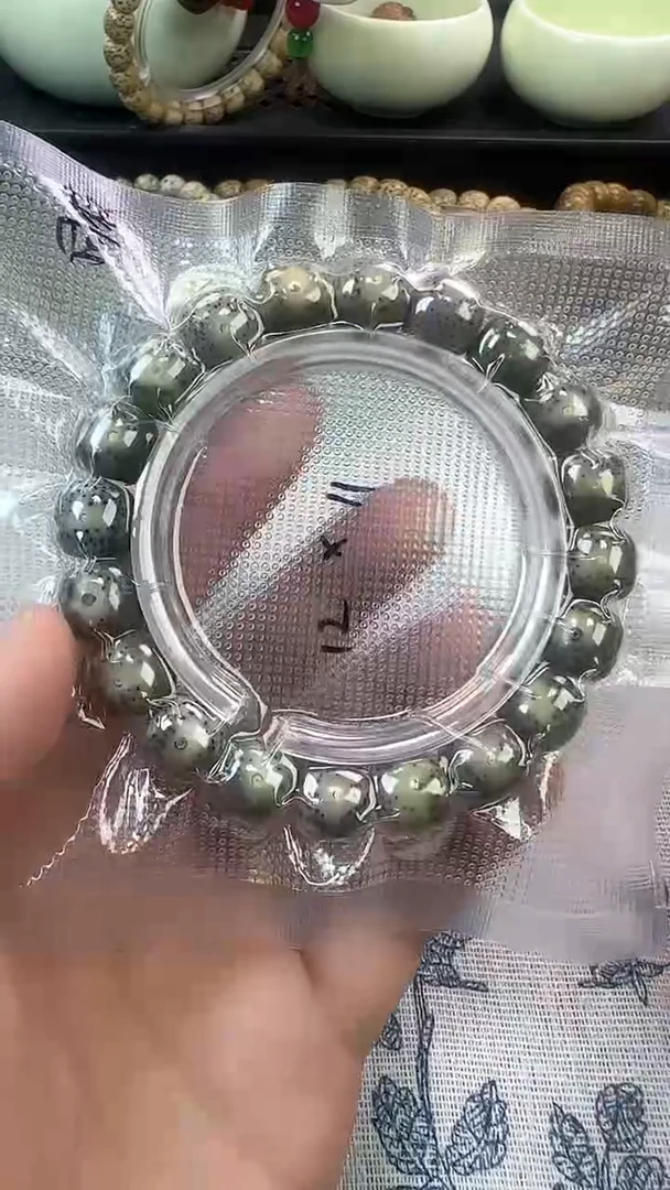 手串星月菩提54石玉料糯冰单圈12×11高透精工福利