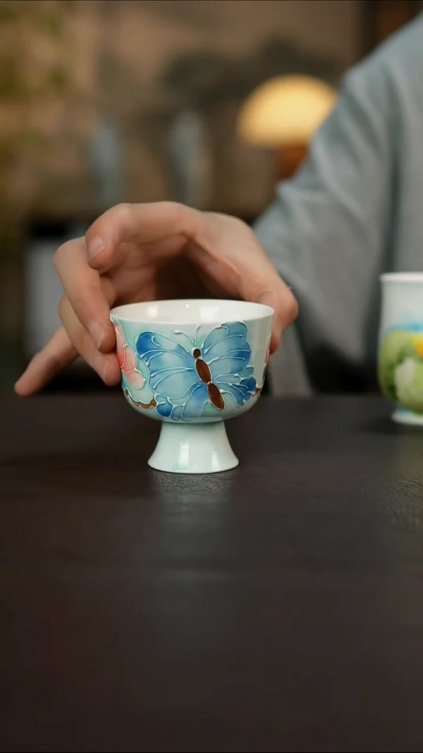 杯景德镇陶瓷杯碗柴烧多人