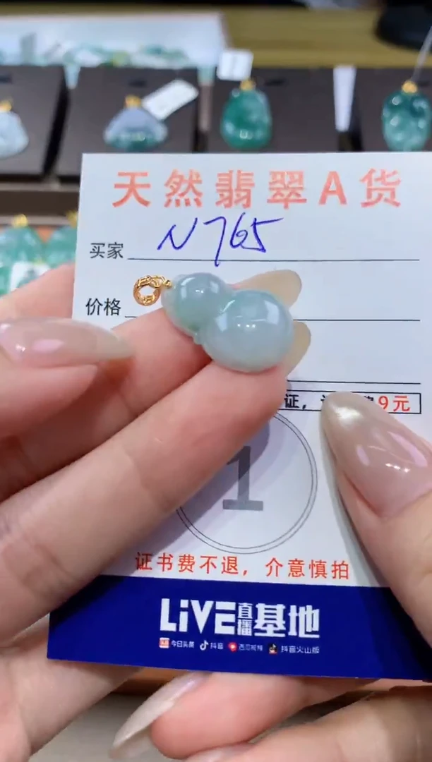 颈饰未镶嵌翡翠天然缅甸翡翠A货挂件