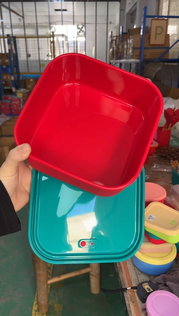 硅胶红底绿盖-2L正方排气盒