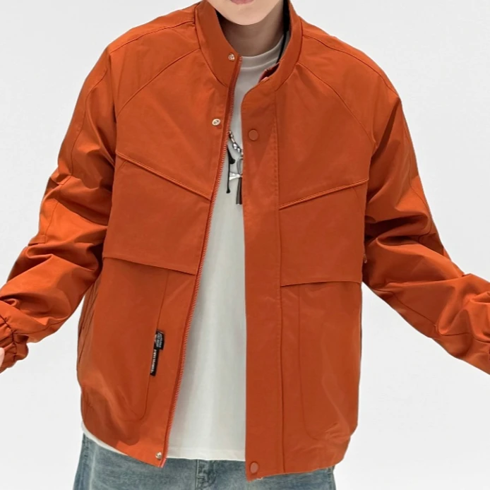 【爱马橙】户外防风不起球外套潮流立领时尚上衣梭织夹克#5207