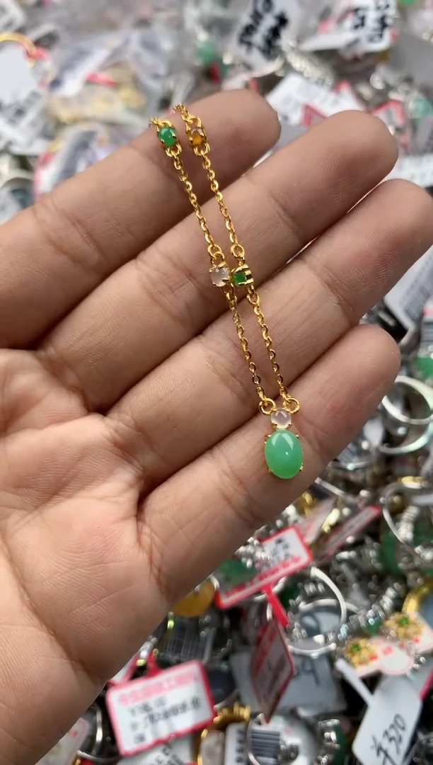 银S925镶嵌戒指翡翠8888----2