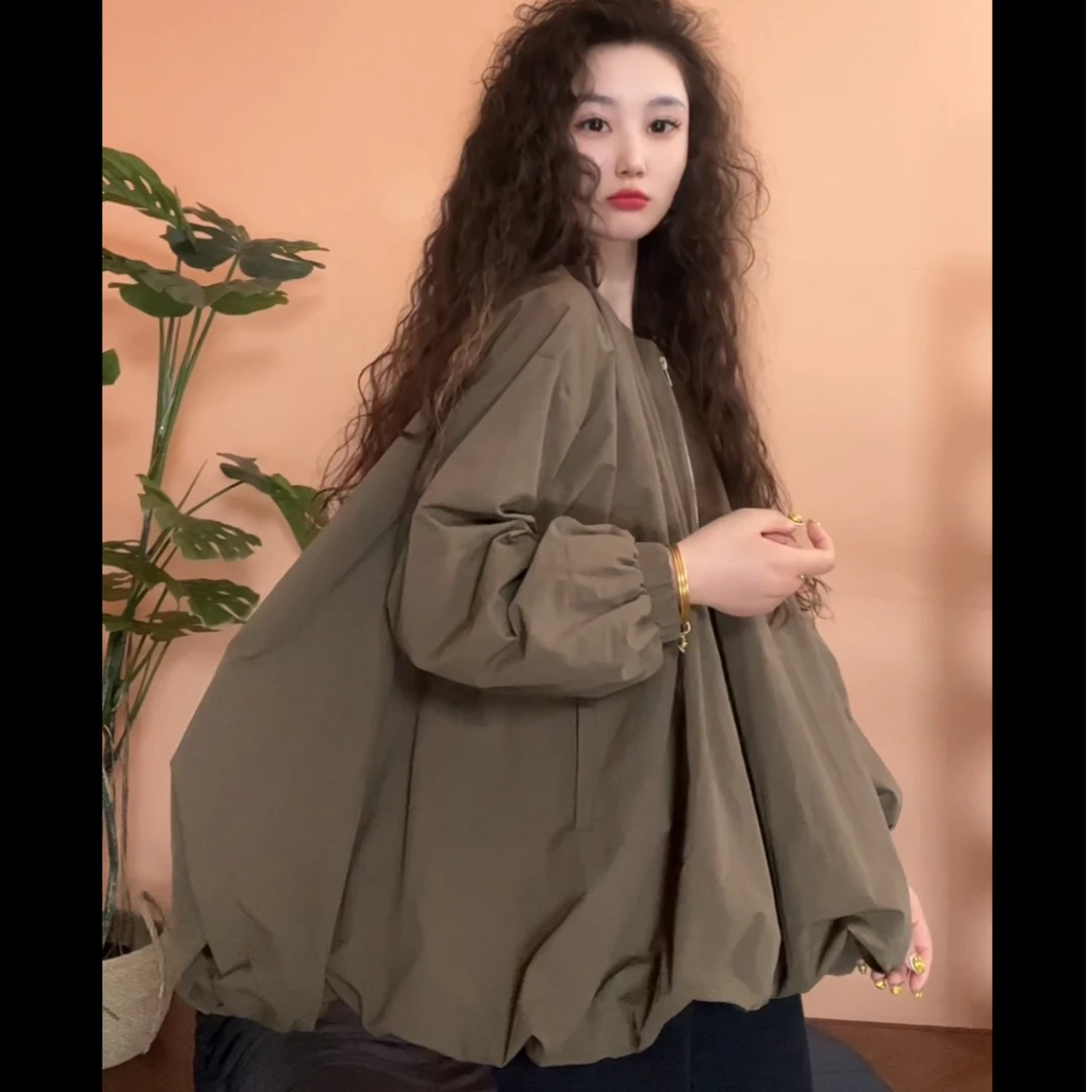 museguhui/木色古汇20316#纯色休闲时尚百搭宽松小外套