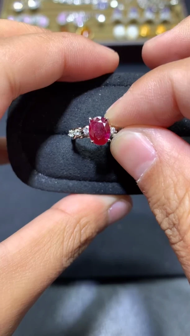 未镶嵌戒指红宝石D34【多样性发其一】