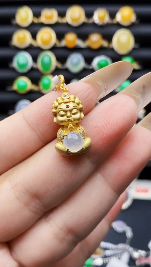 银S925镶嵌戒指翡翠4157