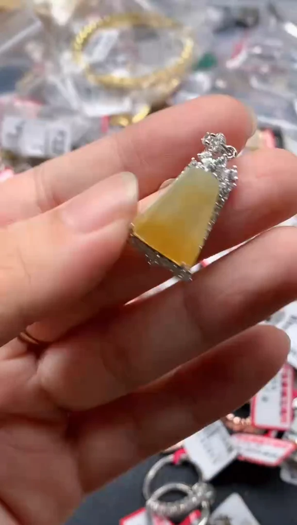 翡翠戒指银S925镶嵌天然A货缅甸翡翠