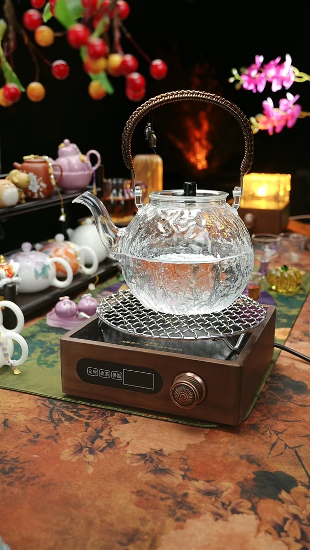 【闪购商品】胡桃木电陶炉+烤网+南瓜壶