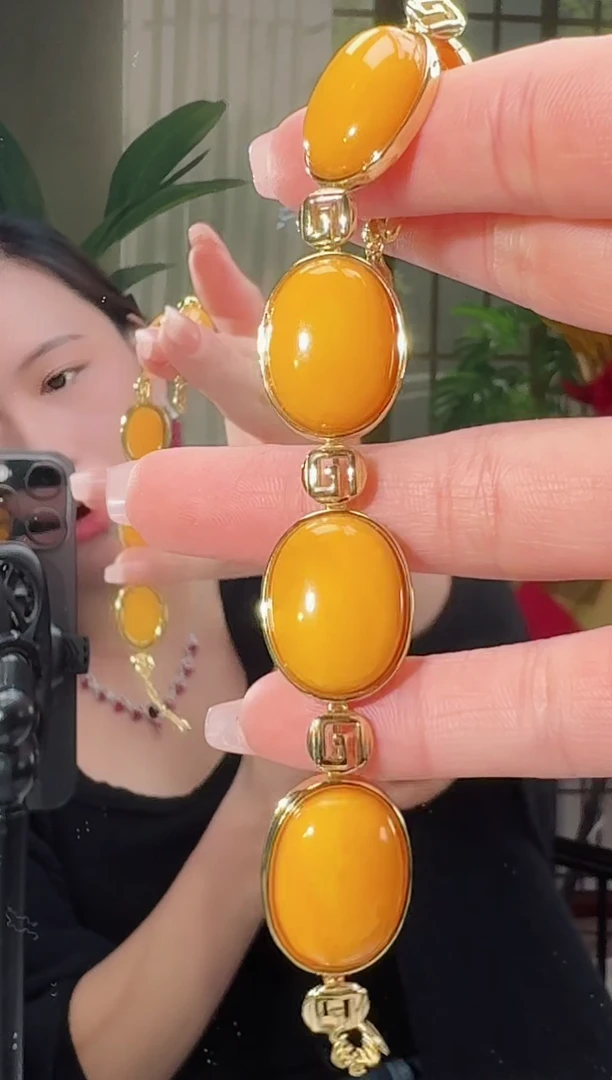 手链蜜蜡未镶嵌天然蜜蜡手链