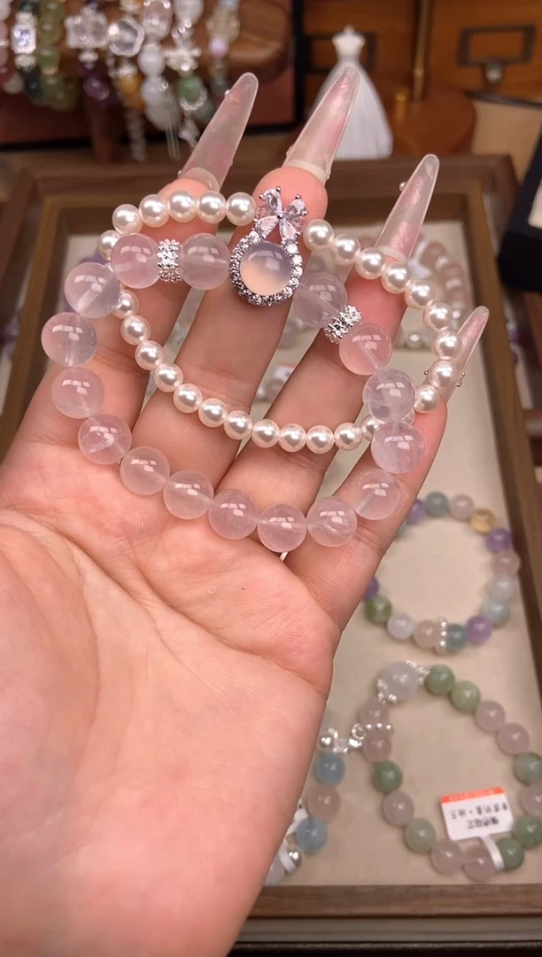 【闪购商品】水晶手链未镶嵌粉水晶