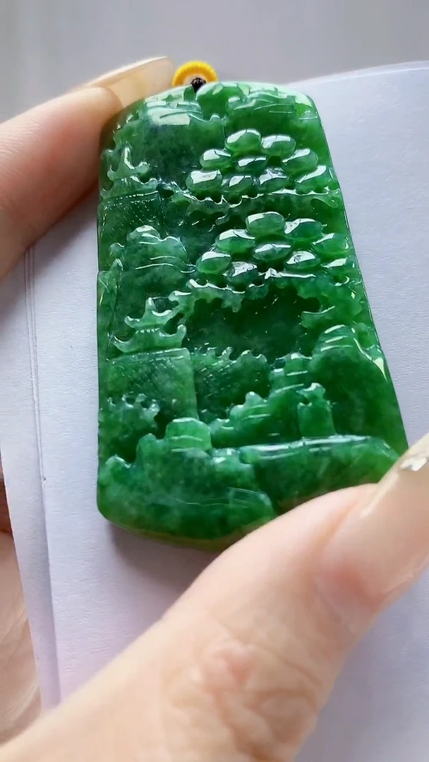 未镶嵌定制翡翠5145DD-毛货挂件71