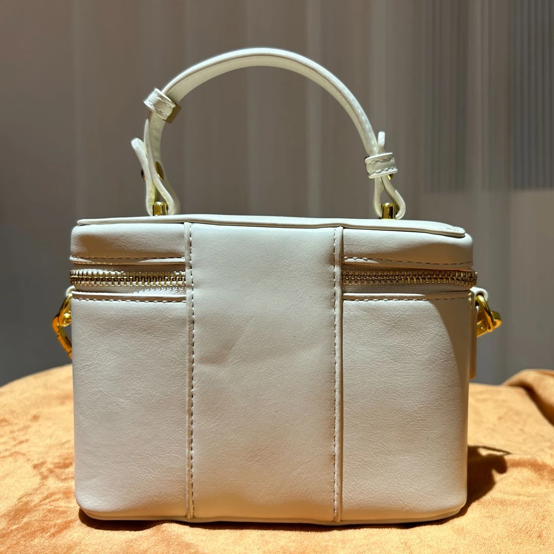 HIRMRIS手工真皮包550700-米白 手提盒缪