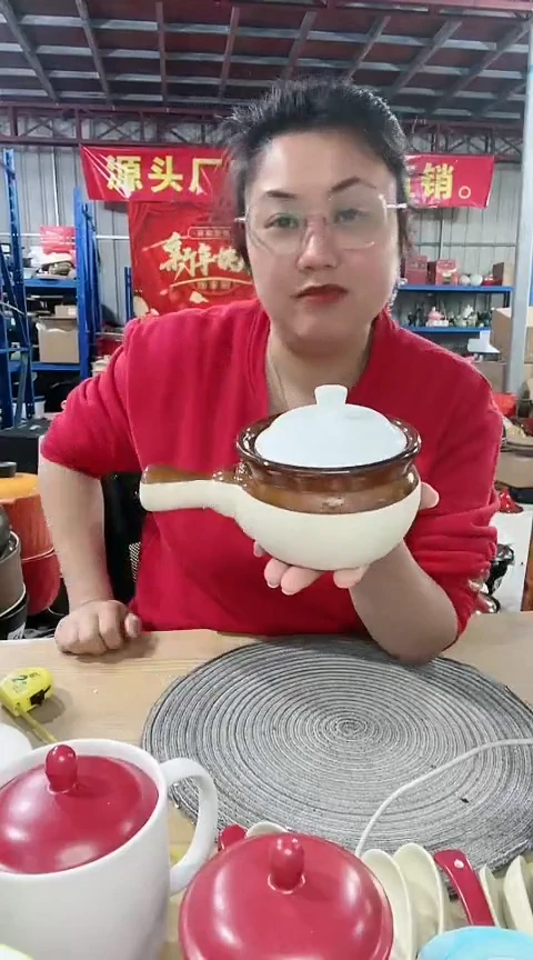 【闪购商品】瑕疵粗陶锅送盖子不能干烧