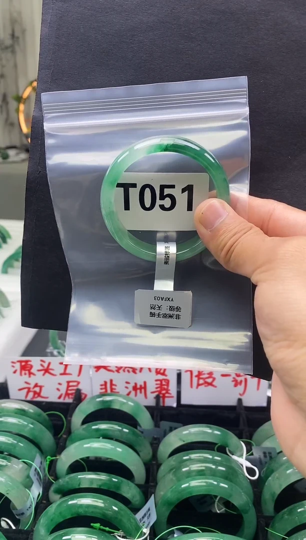 未镶嵌手镯石英质玉（非洲翠）51圈口T051