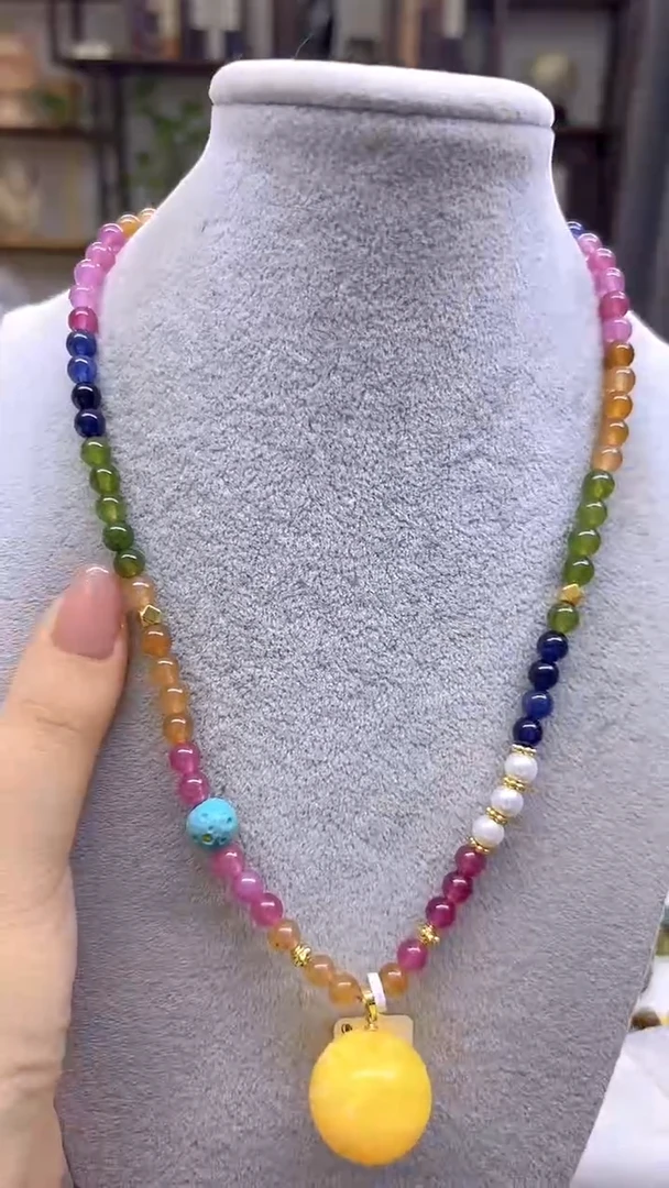 未镶嵌颈饰碧玺DIY款X463