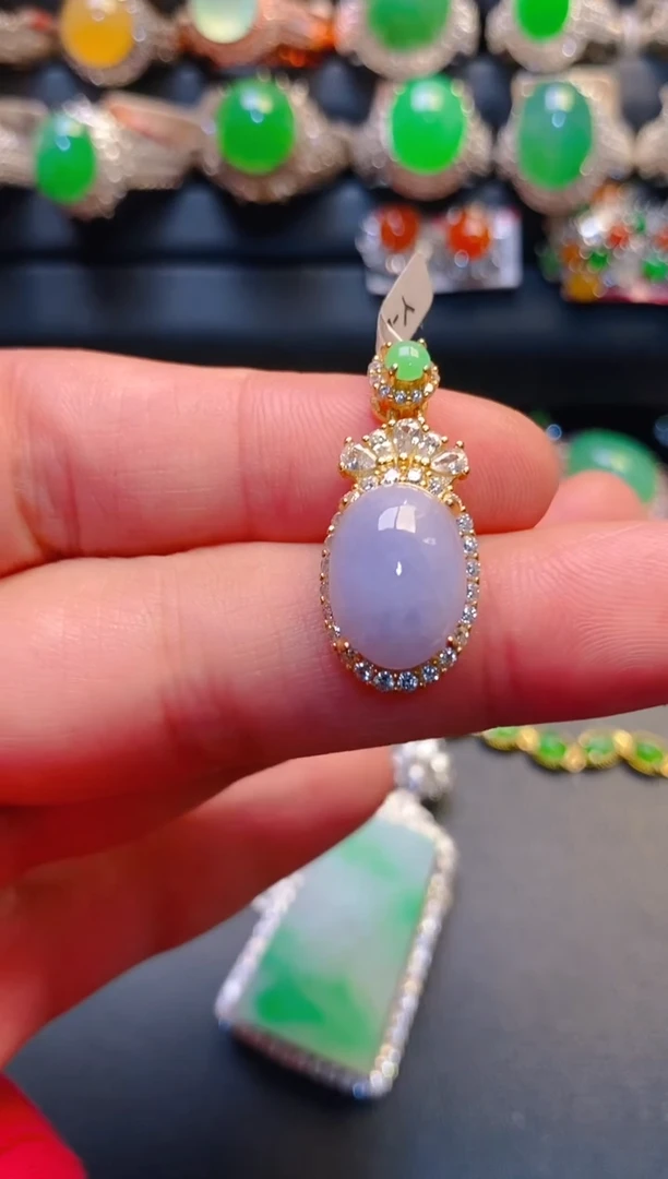 银S925镶嵌戒指翡翠天然