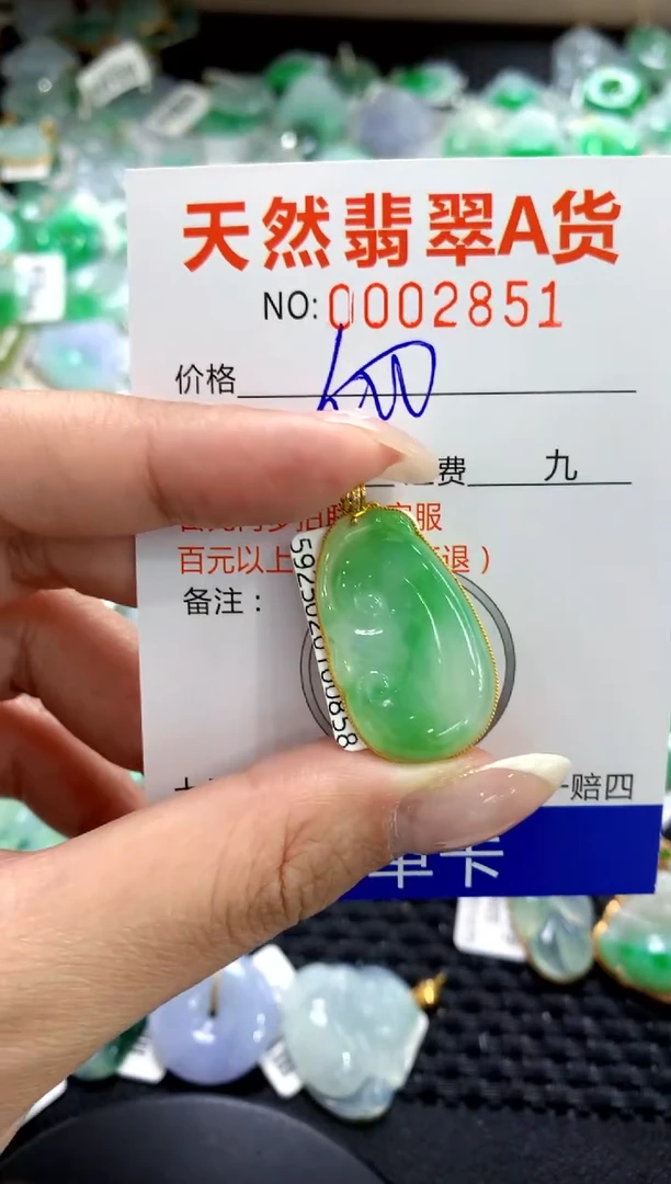 【闪购商品】翡翠18K金镶嵌颈饰1111111111111111