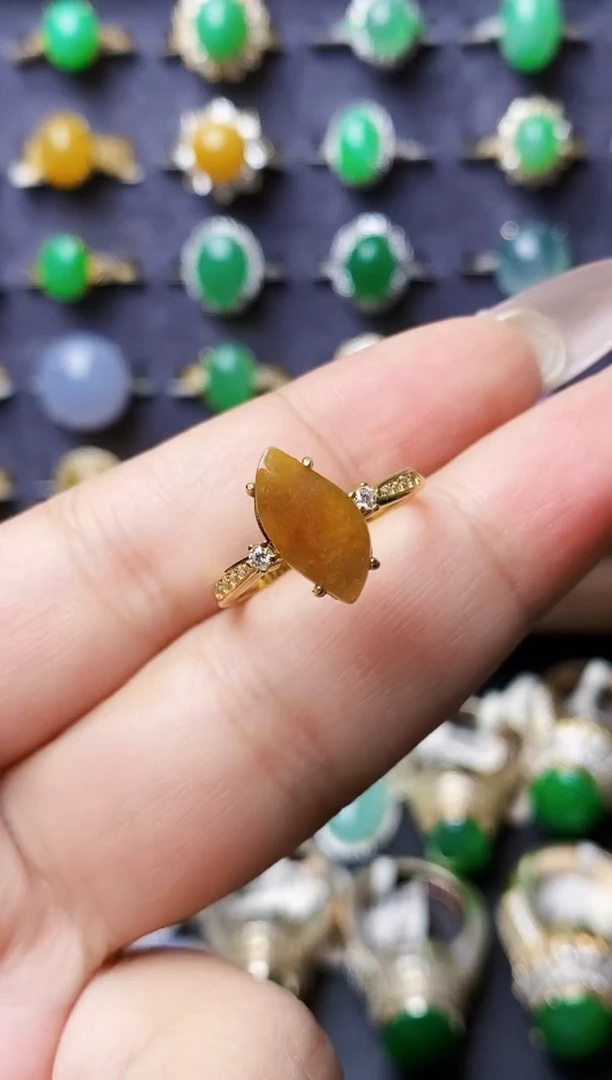 银S925镶嵌戒指翡翠0511