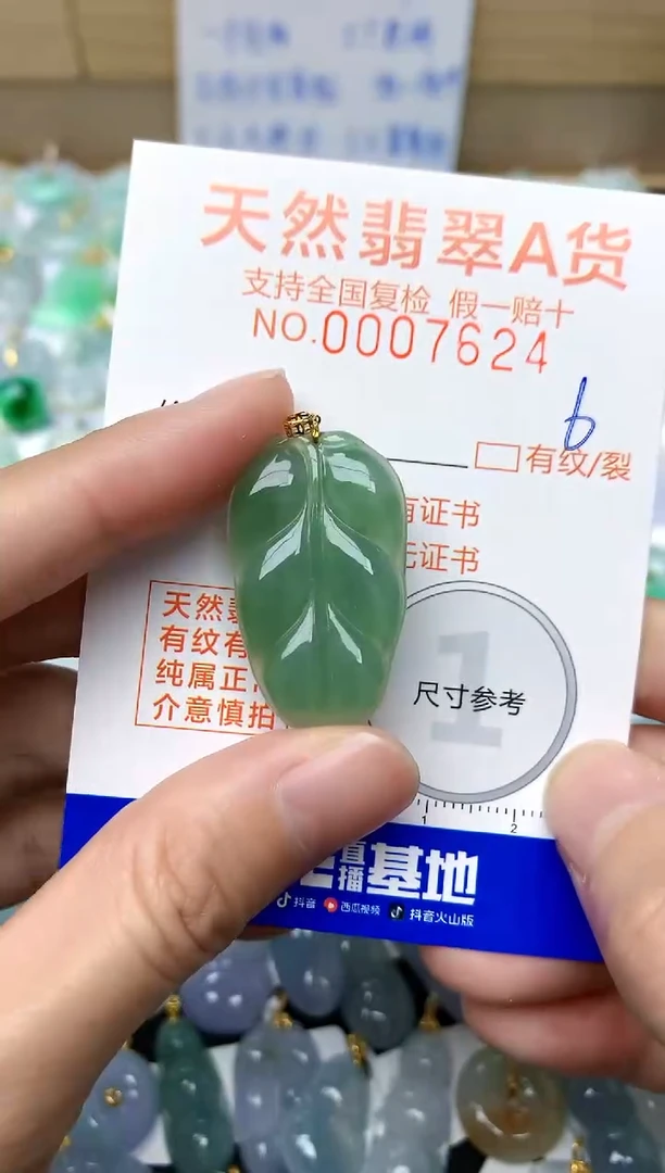 【闪购商品】翡翠颈饰18K金镶嵌6天然A货翡翠