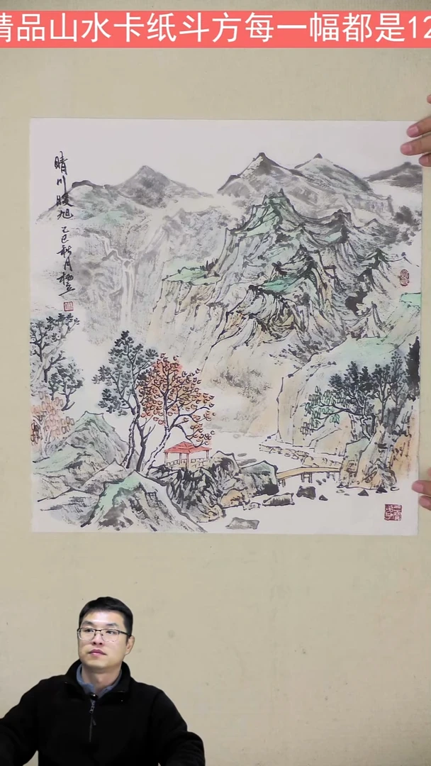 国画45*49 晴川暖旭