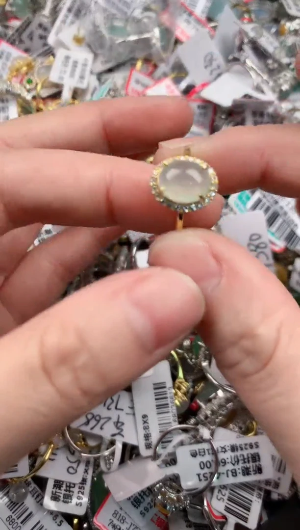 银S925镶嵌戒指翡翠121212----1