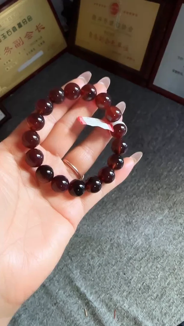 手串琥珀未镶嵌#23缅甸琥珀紫罗兰手串12mm