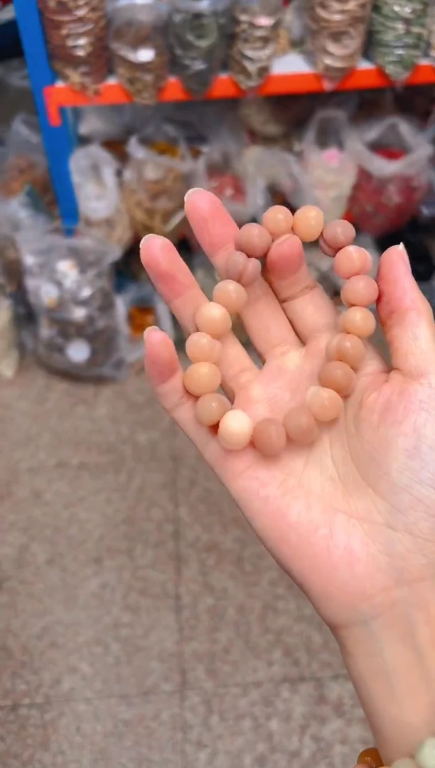 吊坠菩提根/象牙果粉色屁桃单圈