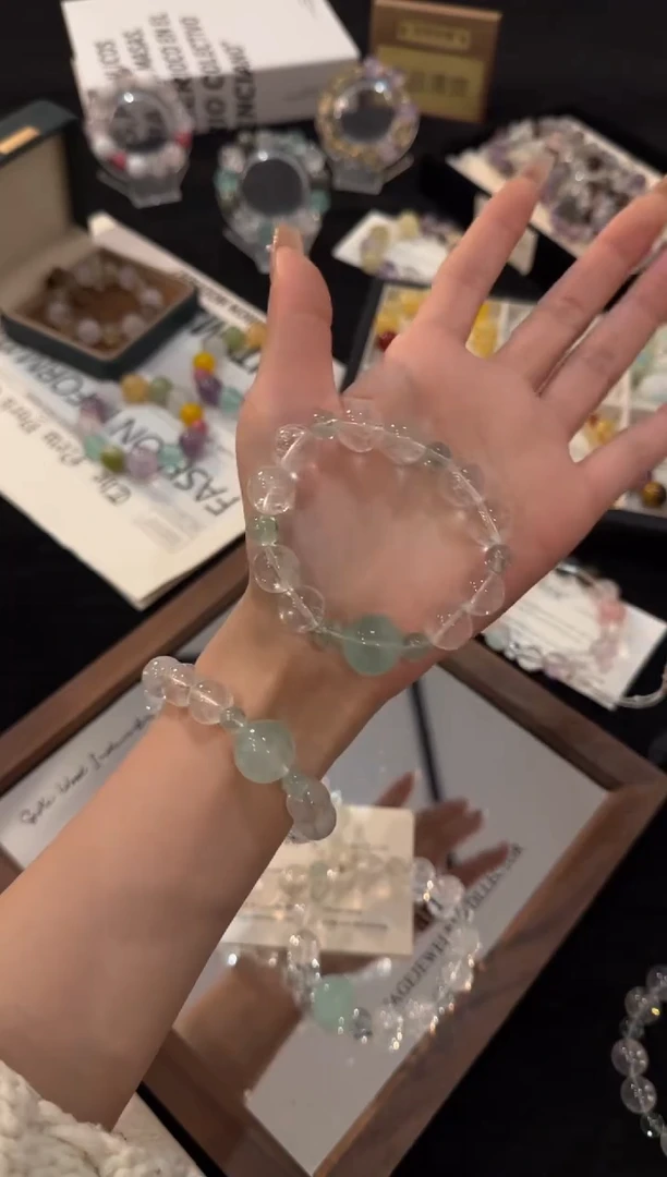 未镶嵌手链水晶白阿赛x3326