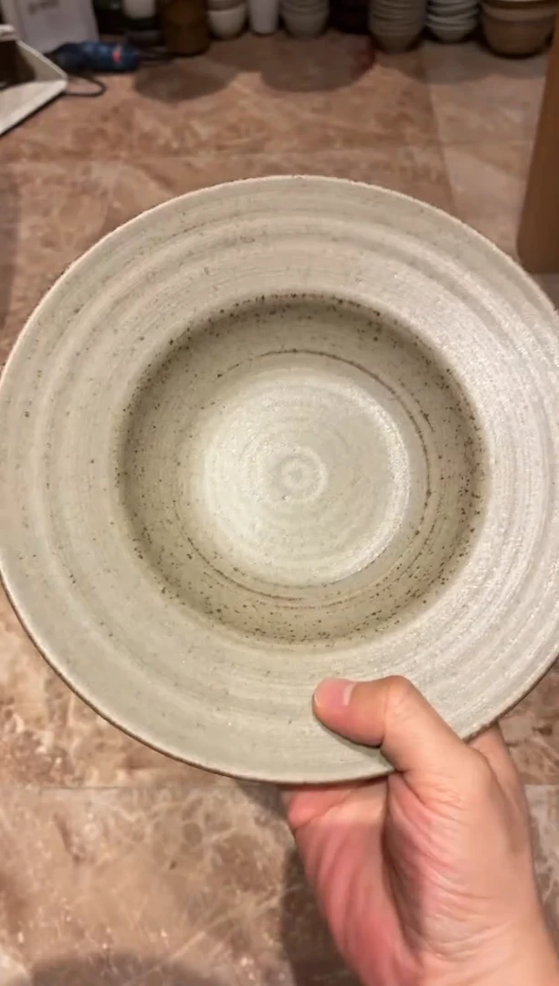 瓷片诺*诺672绿色手工草帽盘1个