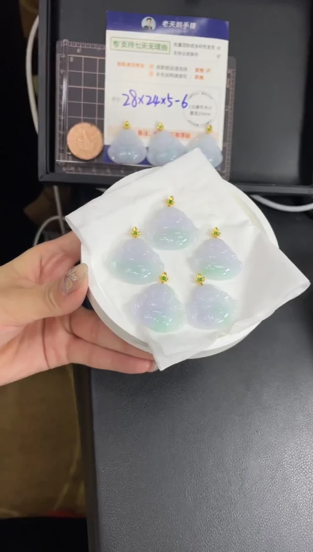 【闪购商品】翡翠挂件18K金镶嵌佛公FL11配绳/多样性发其一CP