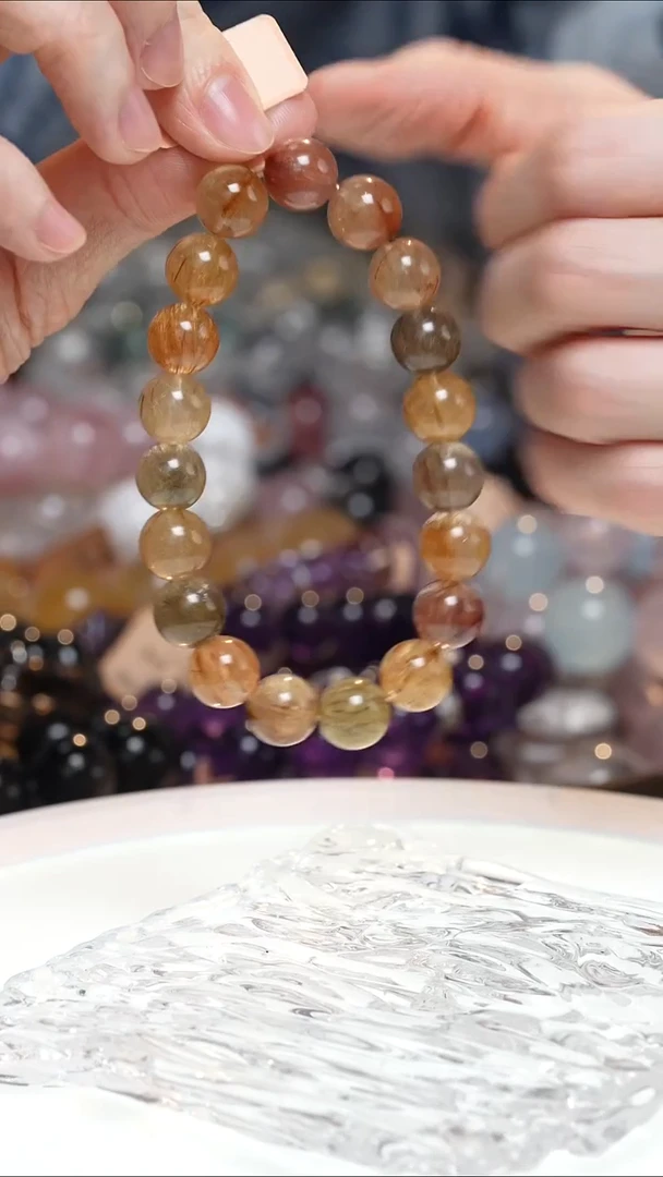 未镶嵌手串水晶彩发晶手串·YY0025NOV694L087