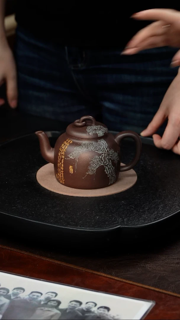 茶壶紫砂邵德华 玉环111 紫泥 300毫升