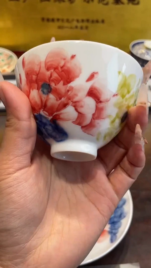 杯子瓷景德镇手工手绘陶瓷