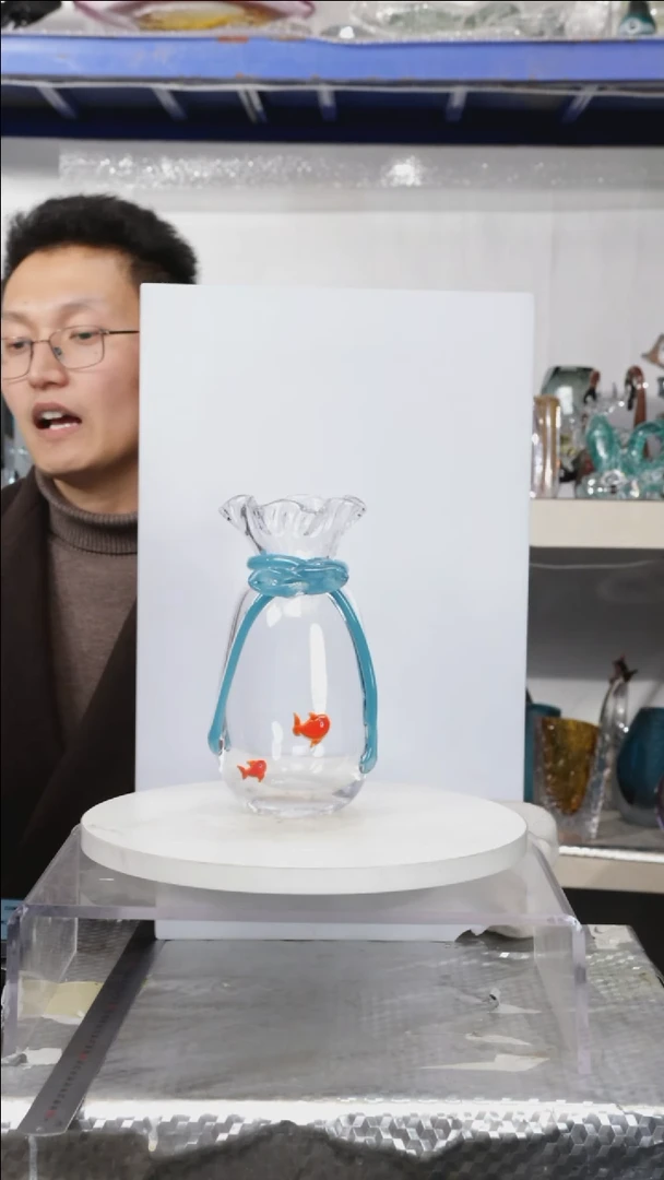 【闪购商品】琉璃【幻彩】高23精品琉璃正常手工痕迹